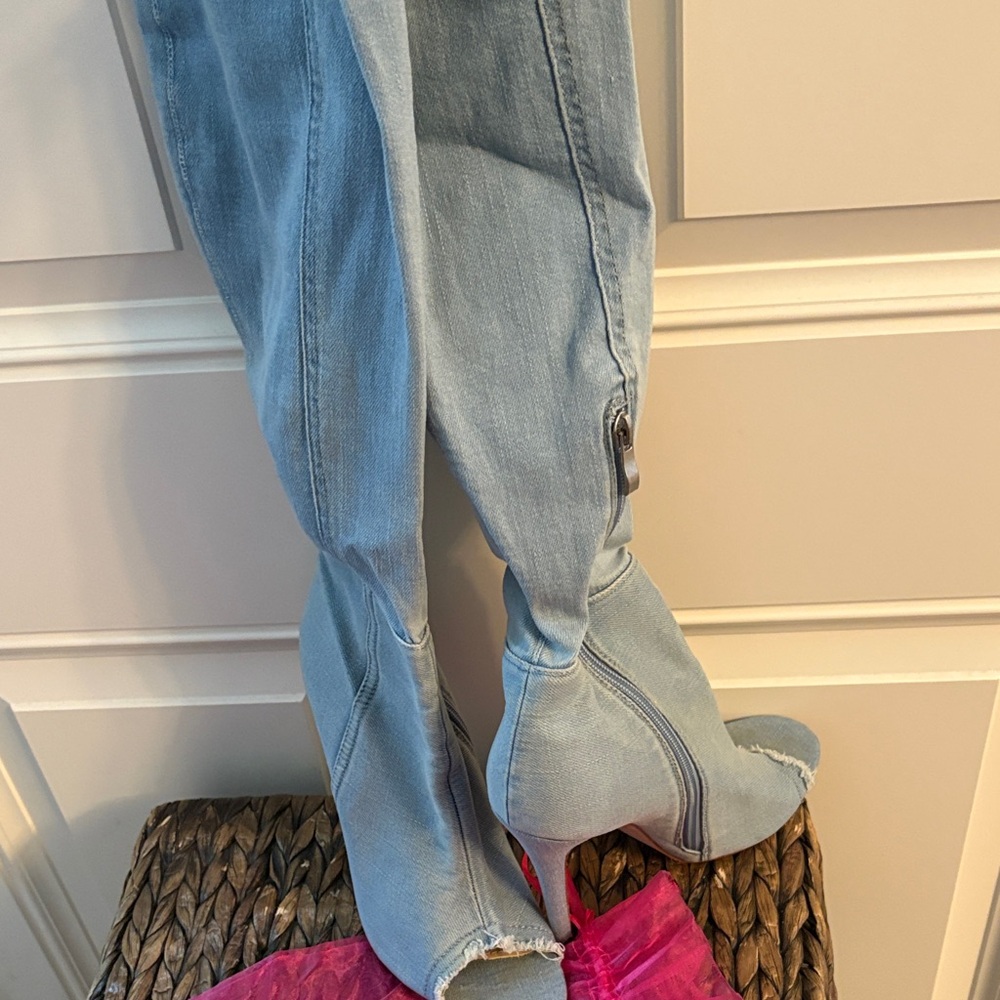 Fashion Nova Light Blue Flare Jeans